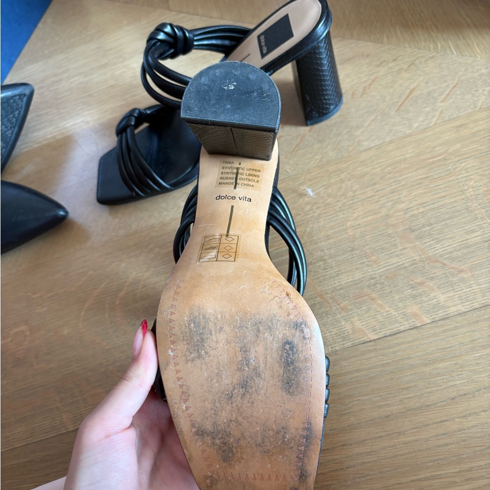 Dolce Vita Black Strappy Heels